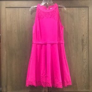 Ted Baker halter dress with pockets size 5 hot pink. Mid length. never worn.